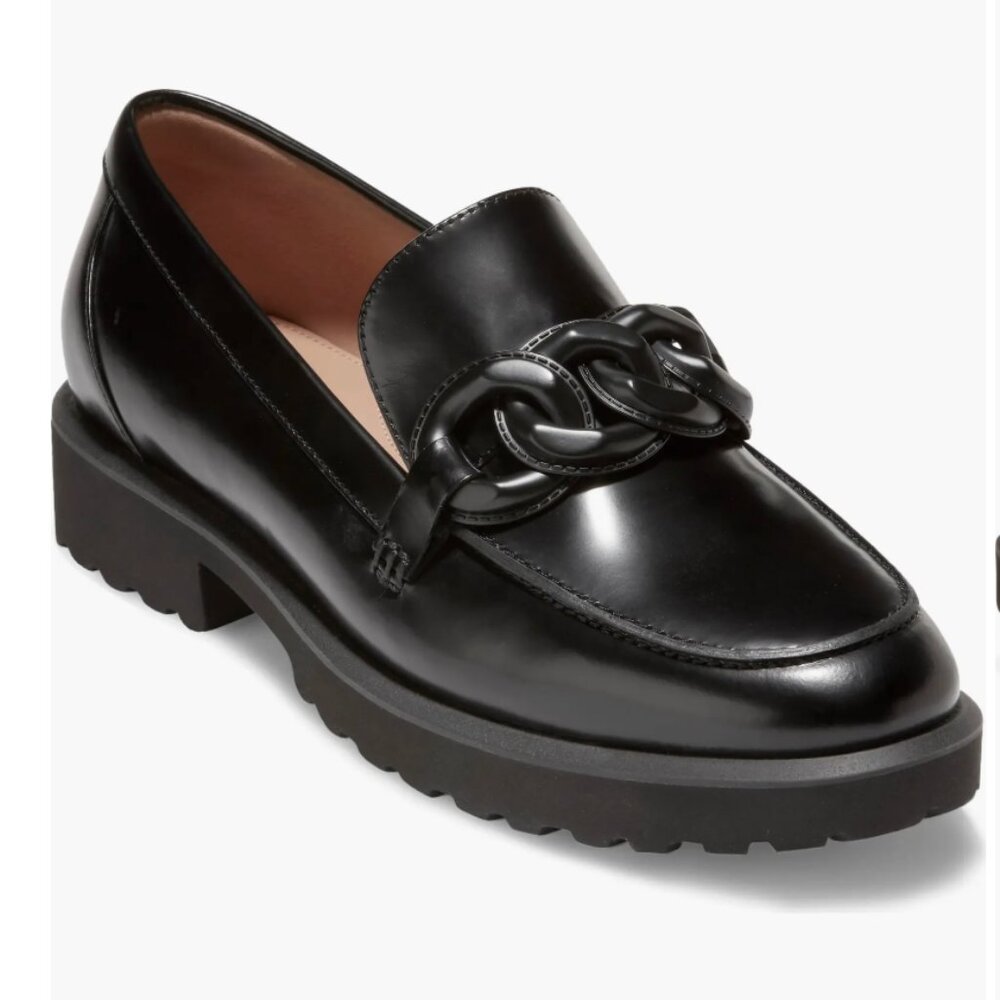 Cole Haan Geneva Chain Loafer Black Size 9.5